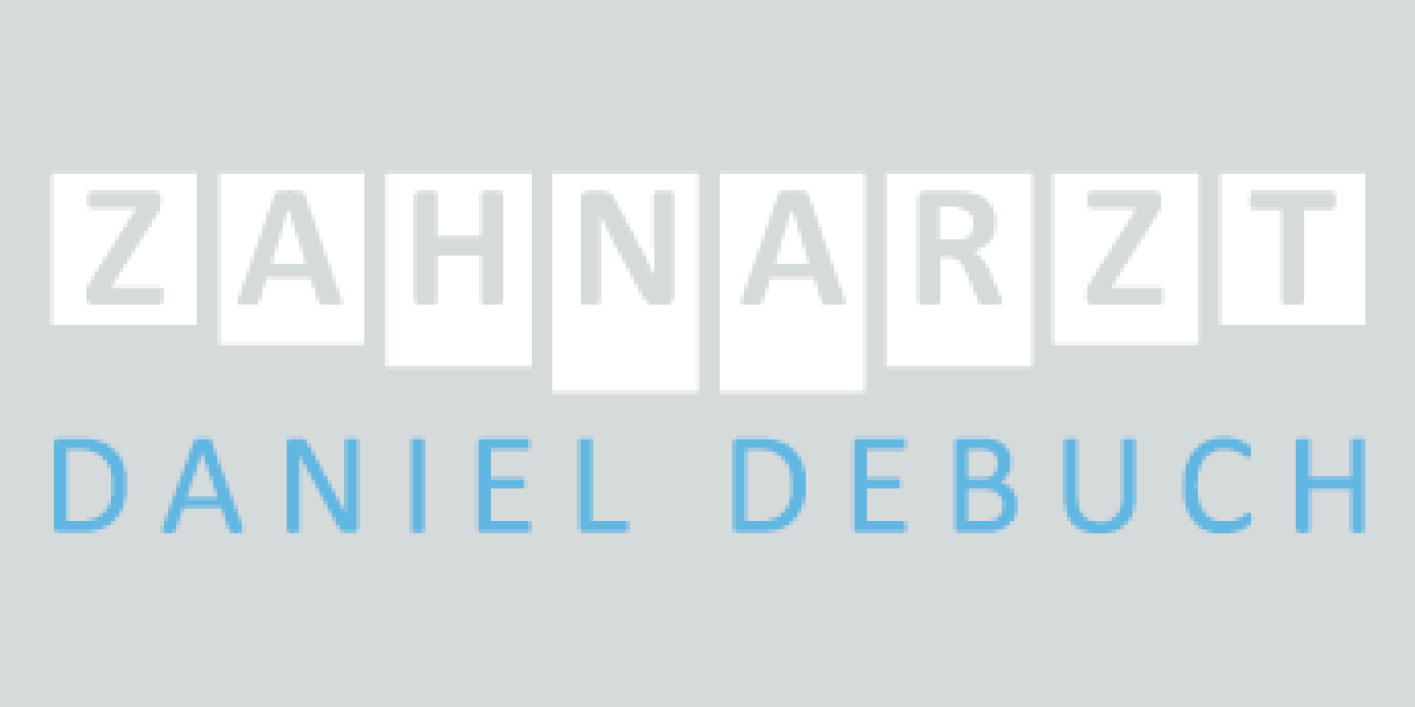 Logo Zahnarzt Debuch in Aachen, modernes Design, vermittelt Professionalität und Vertrauen in zahnmedizinische Leistungen.